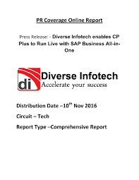‘Diverse Infotech enables CP Plus to Run Live with SAP Business All-in-One