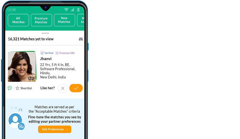 Bharatmatrimony launches patent pending acceptable matches