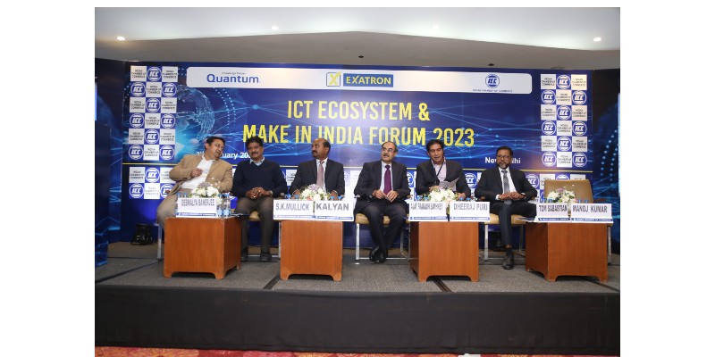 Exatron has declared their plans to launch Laptops  and to enter into the Networking products manufacturing  at Indian Chamber of Commerce “ICT Ecosystem & Make in India Forum 2023”