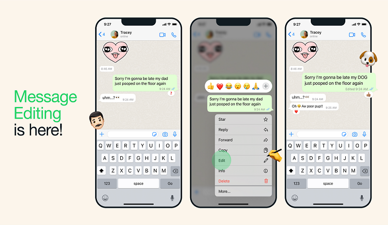 Now you can edit your WhatsApp messages