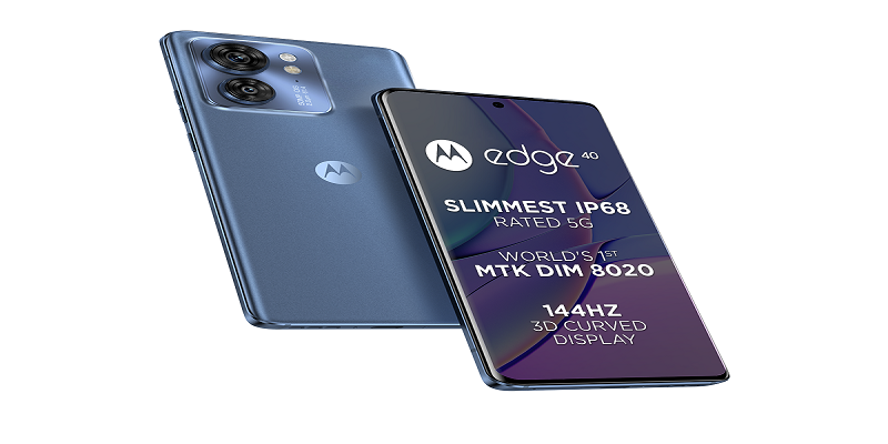 Motorola unveils edge 40 – disrupts India's smartphone market with the world's slimmest 5G phone with IP68 underwater protection, 144Hz 3D curved display, the world's 1st MediaTek Dimensity 8020 and more at just Rs. 29,999