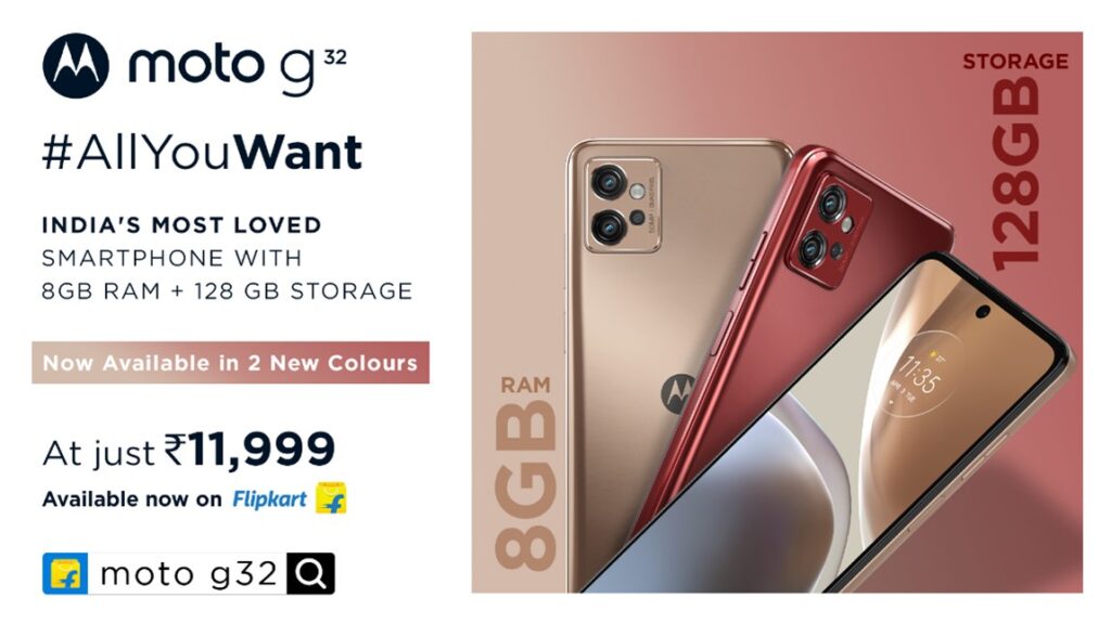 Motorola Introduces Stunning Rose Gold and Satin Maroon Variants for moto g32; Grab Yours at Rs. 11,999 on Flipkart from 26th June