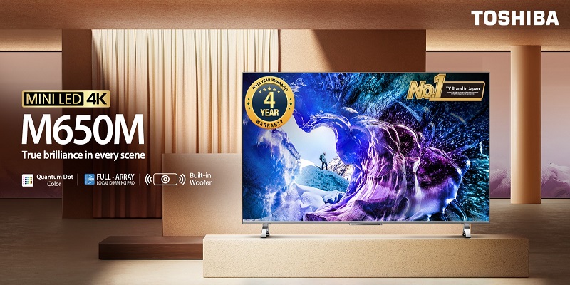 Unleash the power of MINI LED with Toshiba M650 Smart TV Toshiba Unveils Cutting-Edge 4K Mini LED Smart TV M650, Setting New Standards in Visual Brilliance