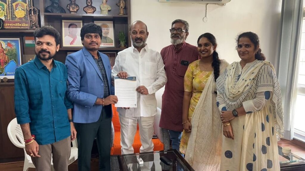 Narender Chinthamu’s team Meets with Honorable Bandi Sanjay Kumar, Additional Home Minister of India