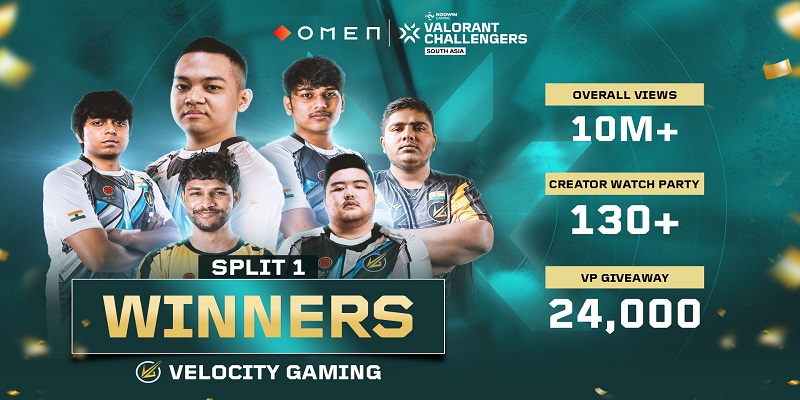Velocity Gaming goes undefeated to secure first place in OMEN VALORANT Challengers South Asia 2025 Split 1