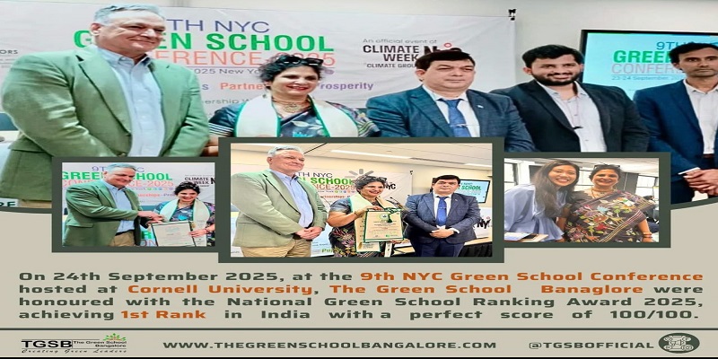 The Green School Bangalore Ranked No. 1 in India’s National Green School Ranking 2025