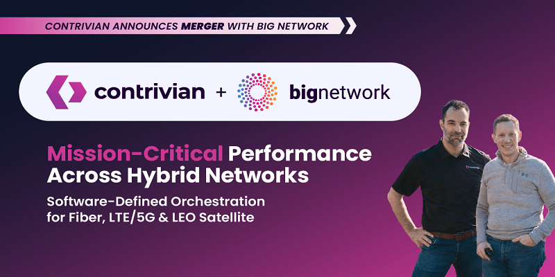 Contrivian and Big Network to Merge   to Deliver Mission-Critical Performance Across Hybrid Networks